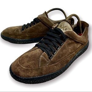 OXS oXs Made In Italy Designer Mens Suede Sz 11 Perfect Condition Dark Brown